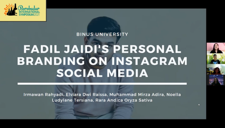 FADIL JAIDI’S PERSONAL BRANDING ON INSTAGRAM SOCIAL MEDIA.    International Conference Presentation from MIK Student.